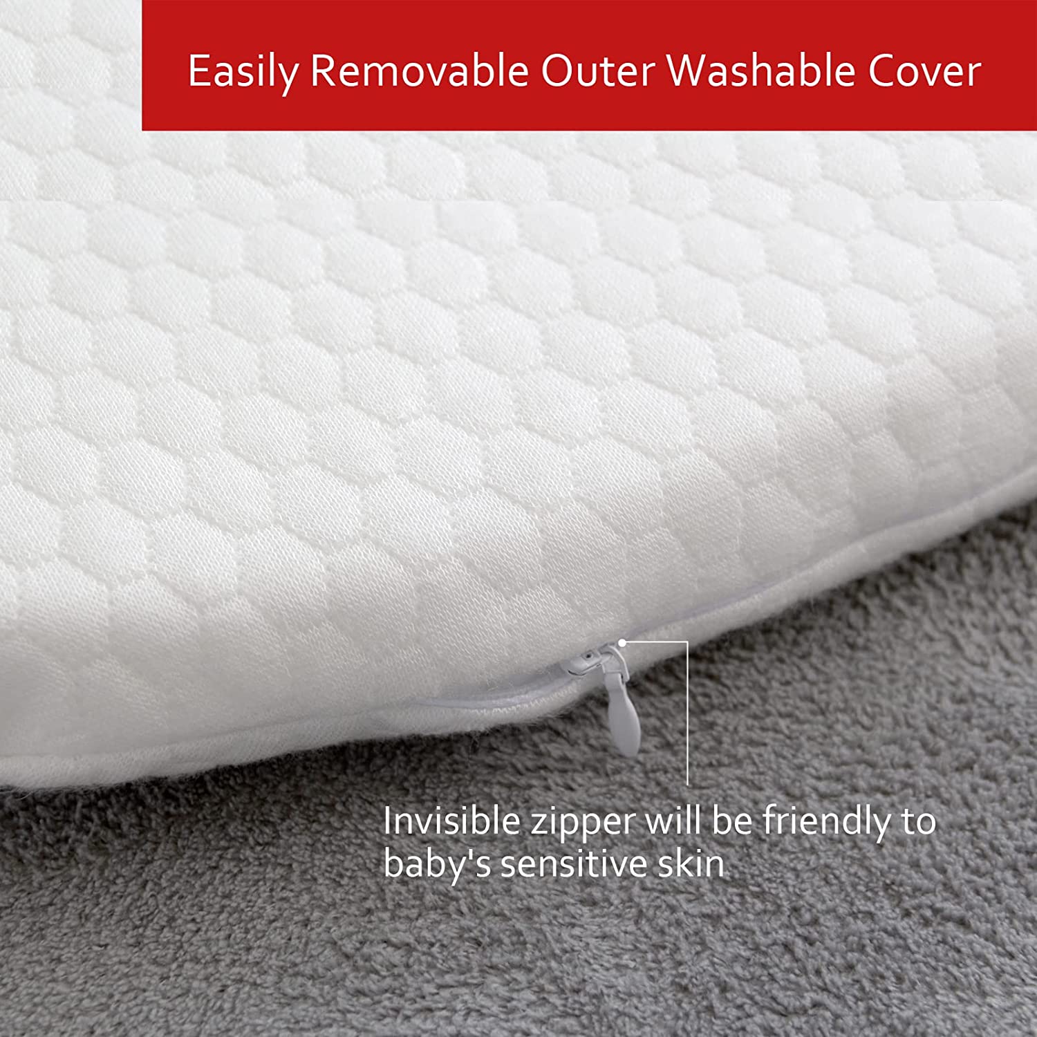 Baby Bassinet Mattress Topper with Waterproof Bamboo Cover 15" x 30" x 1.5", Breathable Oval Bassinet Mattress Pad Ultra Soft, Fit Many Cradle Brand and Style - Image 4